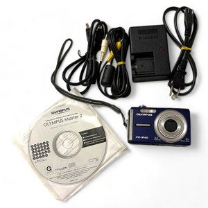Blue Olympus FE-340 8.0MP 5x Optical Zoom 2.7-Inch Screen Digital Camera